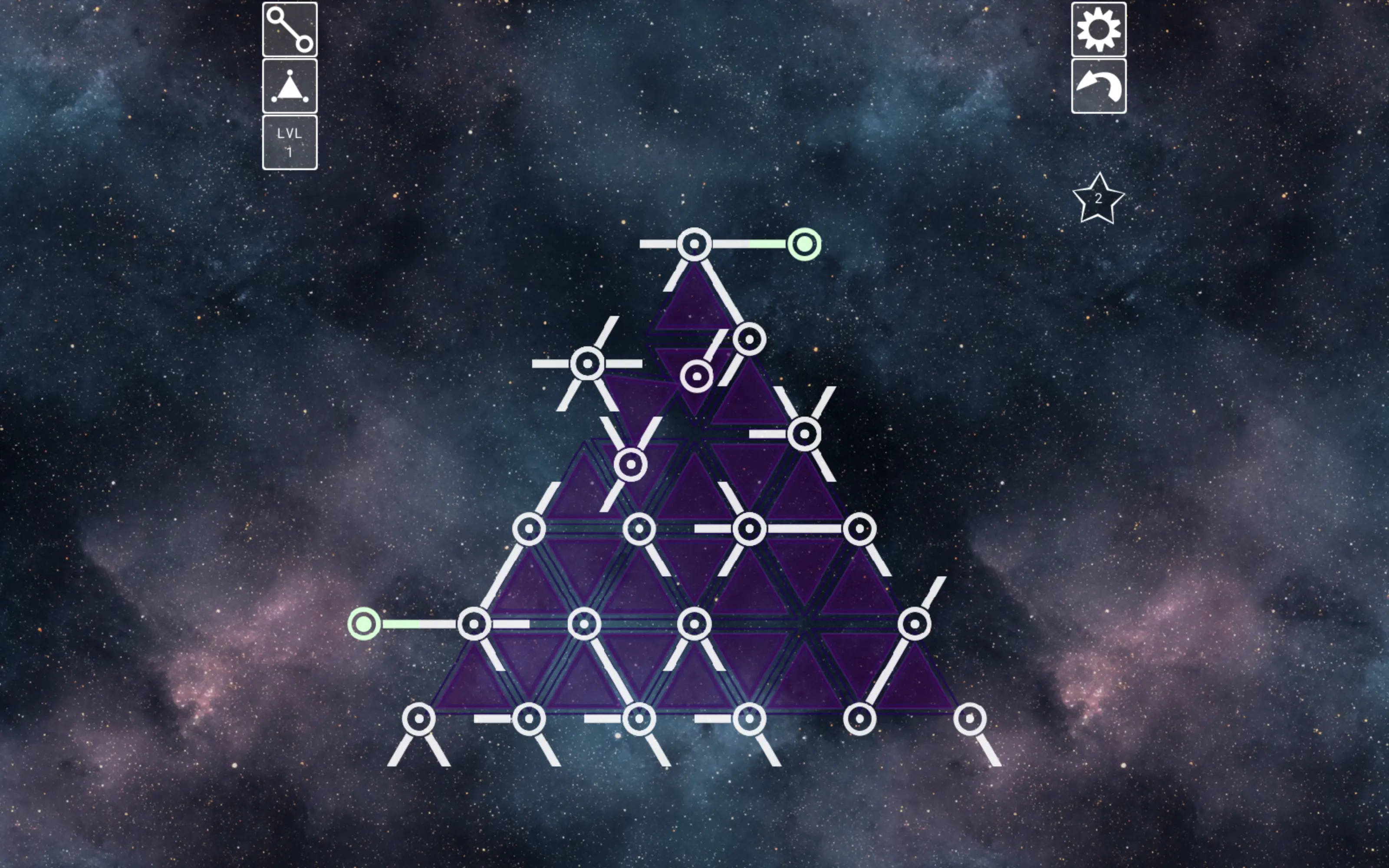 Sterel screenshot showing a puzzle move in progress during gameplay